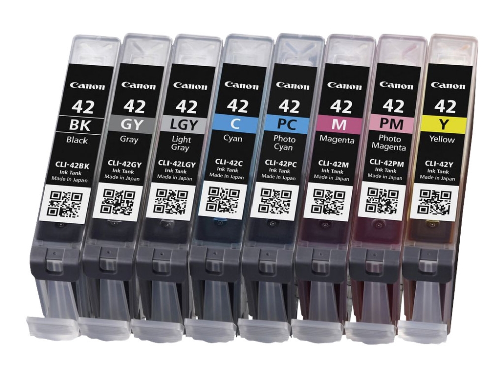 Canon CLI-42 BK/GY/LG/C/M/Y/PC/PM Multipack - 8-pakke - grå, gul, cyan, magenta, lysegrå, fotocyan, fotomagenta - original - blækbeholder - for PIXMA PRO-100, PRO-100S PIXUS PRO-100