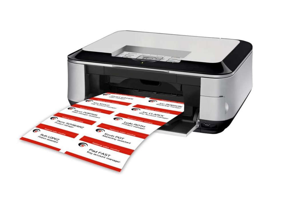 Avery Name Badges Printable inserts - Hvid - 54 x 90 mm - 190 g/m² - 200 kort (20 ark x 10) navneskiltkort