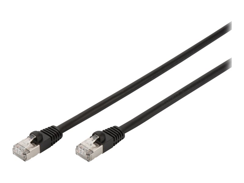 DIGITUS Professional - Patch-kabel - RJ-45 (hane) till RJ-45 (hane) - 2 m - SFTP - CAT 6 - startad, utomhus, hakfri - svart | Datortillbehör - Kablar & adaptrar - Nätverkskablar | GameStuff