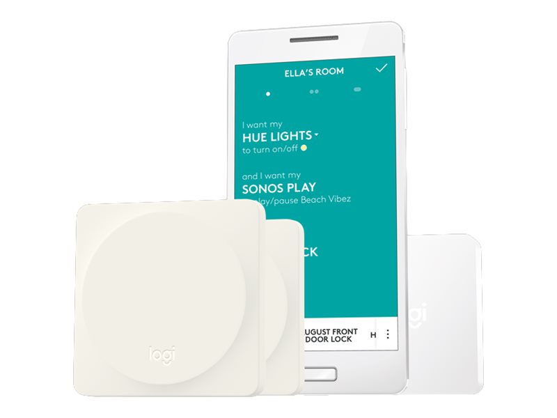 Logitech POP Home Switch Starter Pack Kontakt - trådløs - Bluetooth, Wi-Fi - hvid (pakke med 2)