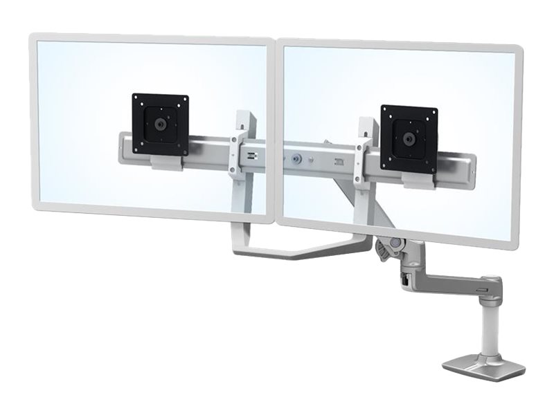 Ergotron Lx - Komponenter Til Montering (Håndtag) - Dobbelt Direkte - Hvid - Armmonterbar - For P/N: 45-489-216
