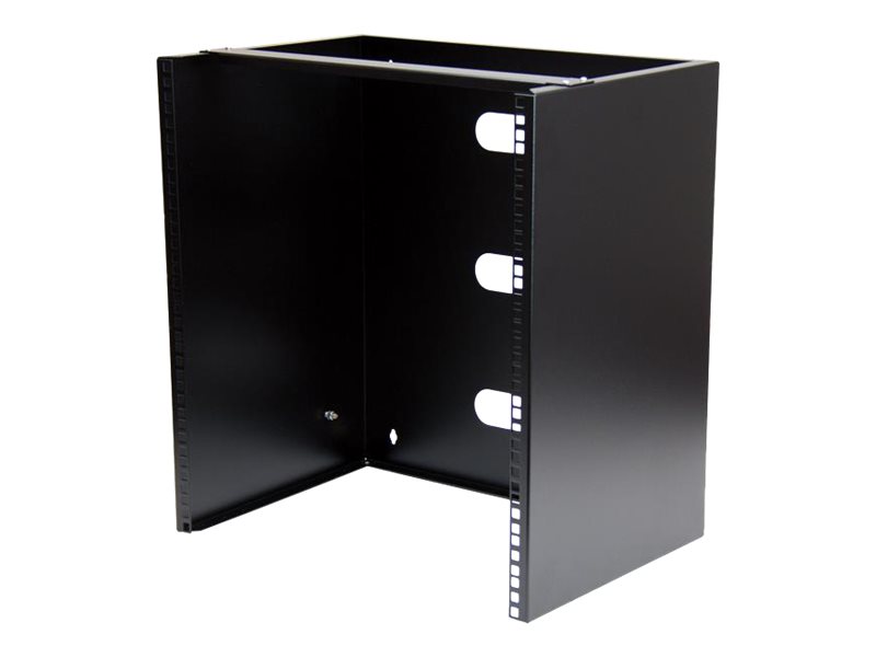 Startech.Com Wandmontage Halterung Für Flache Rack Geräte - 12He - 30,5 Cm Tief, Wandmontiertes Regal, 12U, 56,7 Kg, 8,7 Kg, Schwarz