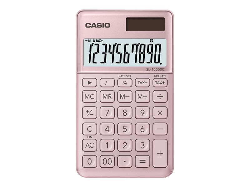 Casio Sl-1000Sc - Taschenrechner - 10 Ziffern - Solarpanel, Batterie - Rosa