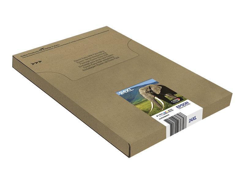 Epson 24Xl Multipack Easy Mail Packaging - 6 Pakker - 55.7 Ml - Xl - Sort, Gul, Cyan, Magenta, Lys Magenta, Lys Cyan - Original - Boks - Blækpatron -