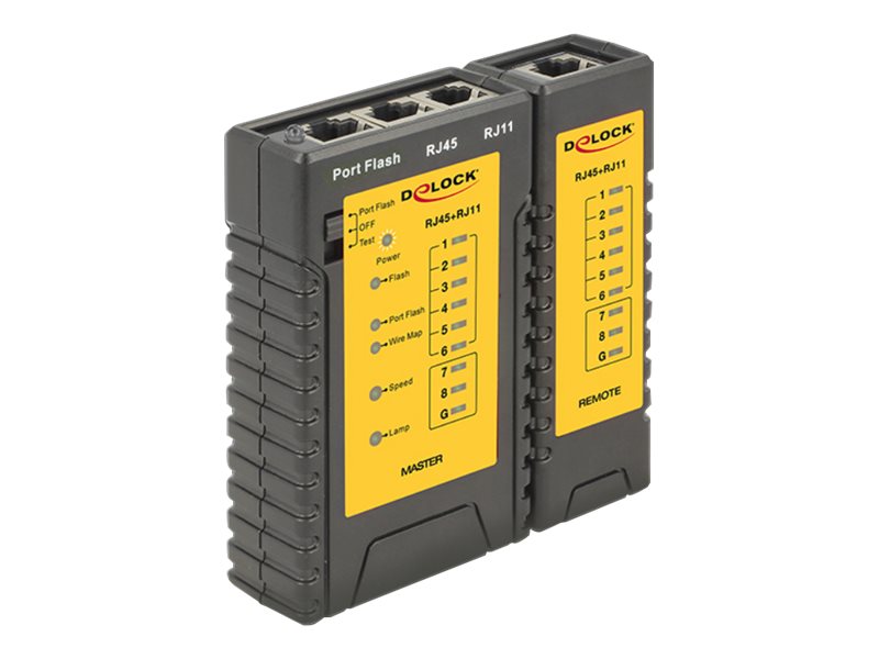 DeLOCK Cable Tester + Portfinder - Nätverkstestare | EL Artiklar - Verktyg för EL - Test- och kontrollutrustning | GameStuff