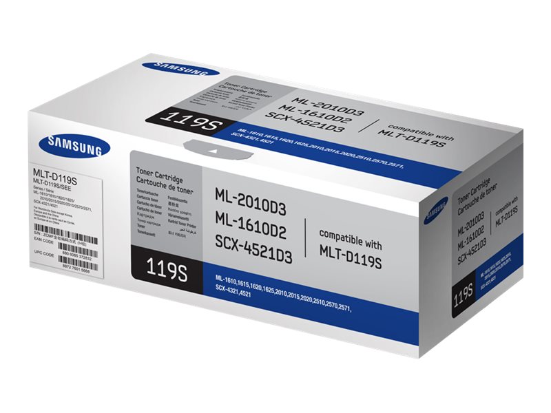Hp Mlt-D119s - Sort - Original - Tonerpatron (Su863a) - For Samsung Ml-1610, Ml-2010, Ml-2510, Scx-4021, Scx-4321, Scx-4521, Scx-4621, Scx-4821