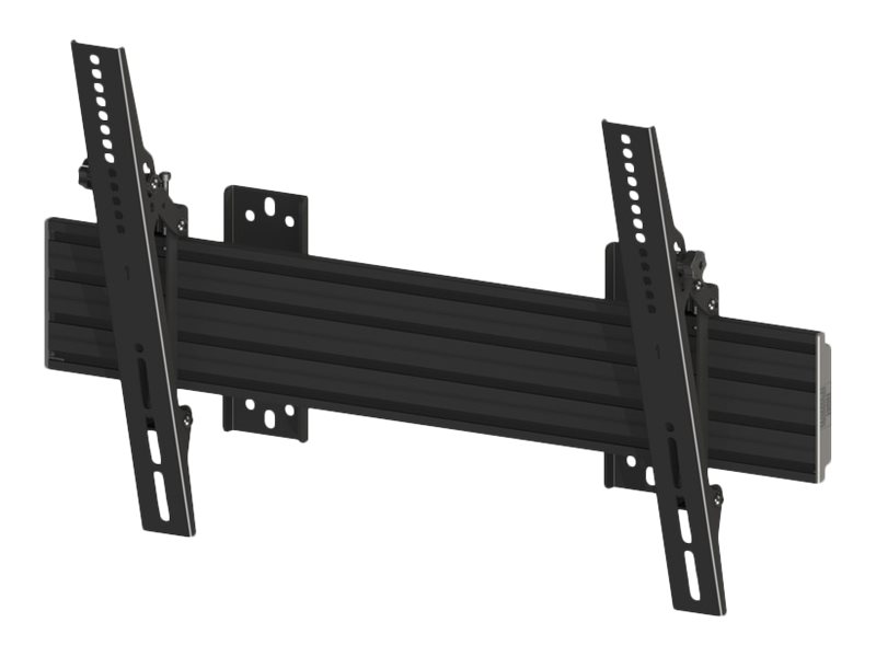 Multibrackets M Wallmount Pro Mbw1u - Monteringssæt (2 Væg Plader, Monteringsskinne, 2 X Vippearme) - For Lcd Display - Aluminium, Stål - Sort - Skær