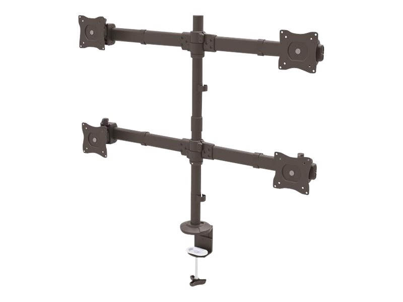 Startech.Com Tisch Monitorhalterung Für Vier Monitore - Monitorarm Für 4 Vesa Monitore(2X2) Bis Zu 27"(Je 8Kg) - Gelenkig, Höhenverstellbar, Neig/Sch