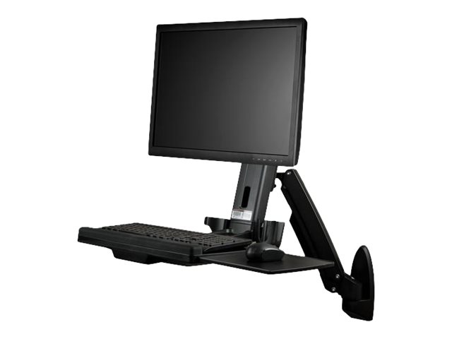 Startech.Com Wandmontage Sitz-/ Steh Workstation - 1 Monitor, Schwarz, 61 Cm (24 Zoll), 360°, 90°, -5 - 35°, 8 Kg