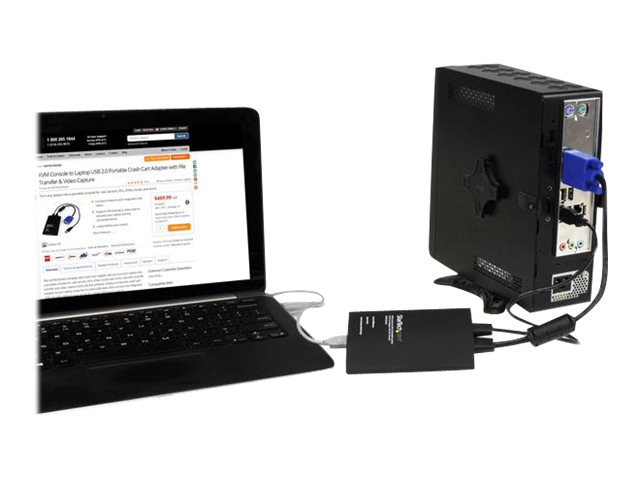 Startech Usb Crash Cart Adapter - File Transfer & Video - Portable Server Room Laptop To Kvm Console Crash Cart (Notecons02) - Kvm Switch - 1 X Kvm P