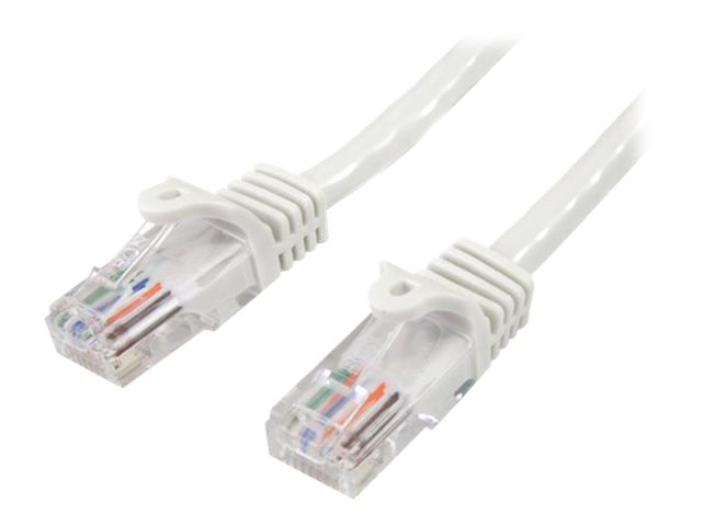 Startech 5M White Cat5e / Cat 5 Snagless Ethernet Patch Cable 5 M - Netværkskabel - Rj-45 (Han) Til Rj-45 (Han) - 5 M - Utp - Cat 5E - Knastfri, Stre