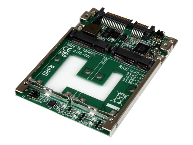 Startech.Com Dual Msata Ssd Auf 2,5" Sata Raid Adapter / Konverter, Sata, Msata, Schwarz, Grün, 5101299 H, Ce, Fcc, Jmicron Jms562