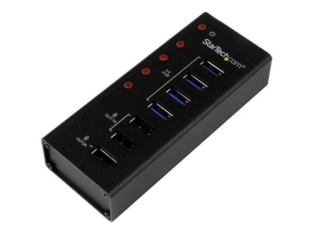 Startech 7 Port Usb 3.0 Charging Hub - 4 X Usb-A, 3 X Usb-A Dedicated Charging Ports - Powered Mountable Usb Charging Station (St4300u3c3) - Hub - 4