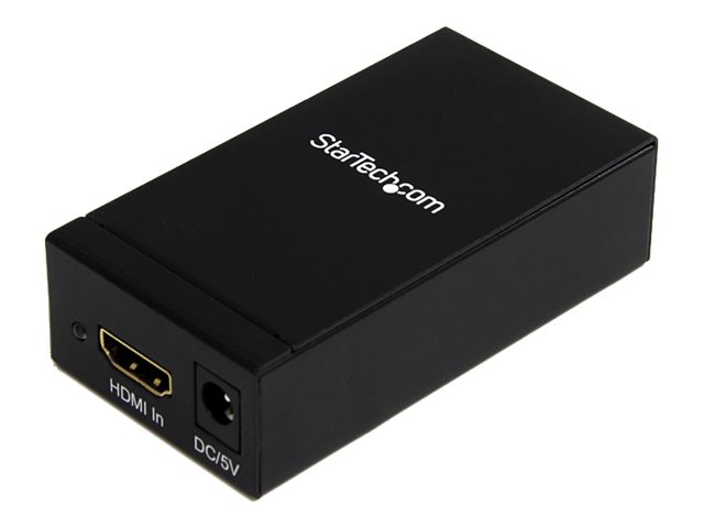Startech.Com Hdmi Auf Displayport Aktiv Adapter / Konverter Mit Bis Zu 1920X1200 (Buchse/Buchse), Aktiver Videokonverter, Leistung, Schwarz, Stahl, C