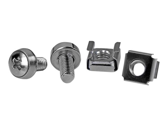 Startech M6 Screws And Cage Nuts - 50 Pack - M6 Mounting Screws And Cage Nuts For Server Rack And Cabinet - Silver (Cabscrewm62b) - Skruer Og Møtrikk