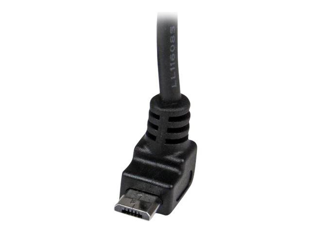 Startech.Com 2M Usb 2.0 A Auf Micro Usb B Kabel Aufwärtsgewinkelt - Schwarz, 2 M, Usb A, Micro-Usb B, Usb 2.0, Männlich/Männlich, Schwarz
