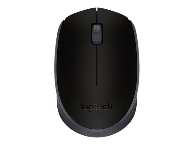 Logitech M171, Beidhändig, Optisch, Rf Wireless, 1000 Dpi, Schwarz, Grau