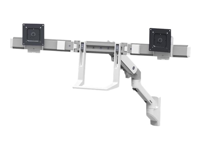 Ergotron Hx - Monteringssæt (Drejelig Arm, Forlængelse, Hængselsbue, 2 Pivots, Håndtag, Vægmontering) - For 2 Lcd Displays - Hvid - Skærmstørrelse: O