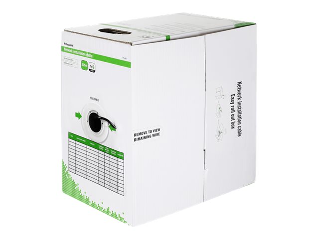 Deltaco - Massivkabel - 305 M - Utp - Cat 6 - Outdoor, Massiv - Schwarz