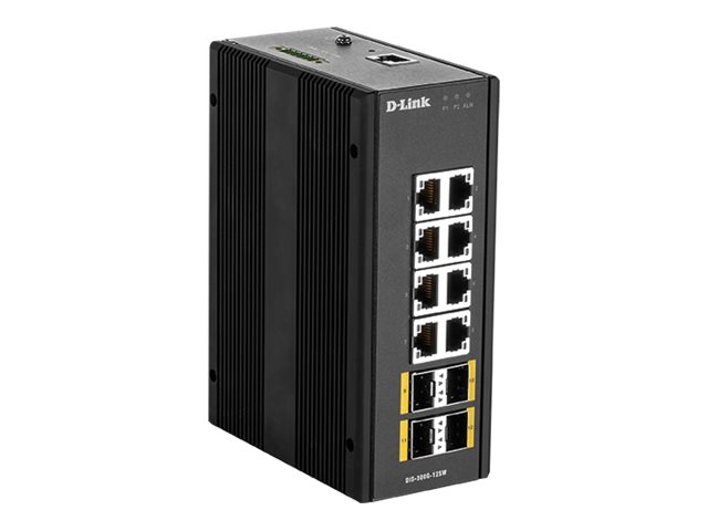 D-Link Dis 300G-12Sw - Switch - Administreret - 8 X 10/100/1000 + 4 X 100/1000 Sfp - Din Monterbar På Skinne, Væg-Monterbar