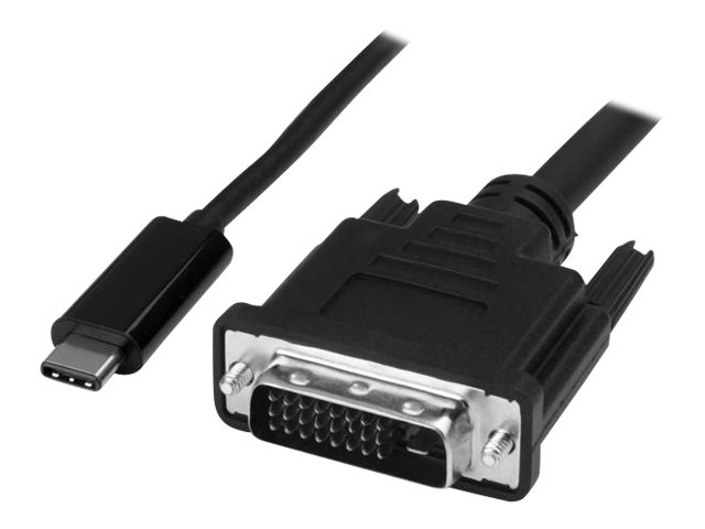 Startech 3.3 Ft / 1 M Usb-C To Dvi Cable - Usb Type-C Video Adapter Cable - 1920 X 1200 - Black (Cdp2dvimm1mb) - Usb / Dvi Kabel - Usb-C (Han) Til Dv