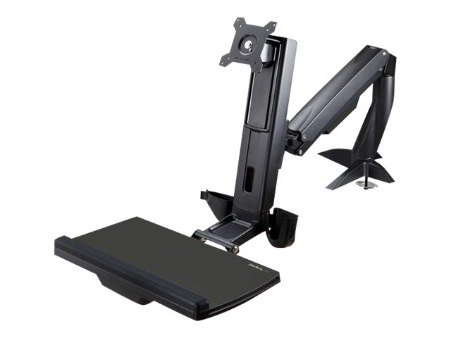 Startech.Com Sitz-Steh Monitorarm - Verstellbarer Sitz-Steh Arbeitsplatz Monitorarm Für Ein Einzelnes 27" Vesa Display - Ergonomischer Gelenk Stehpul