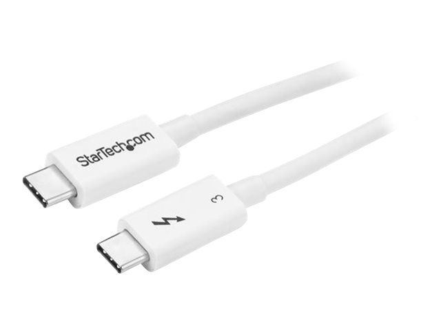 Startech.Com Thunderbolt 3 Kabel -40Gbit/S - 50Cm - Weiß - Thunderbolt, Usb Und Displayport Kompatibel, Männlich, Männlich, 0,5 M, Weiß, 40 Gbit/S, 3