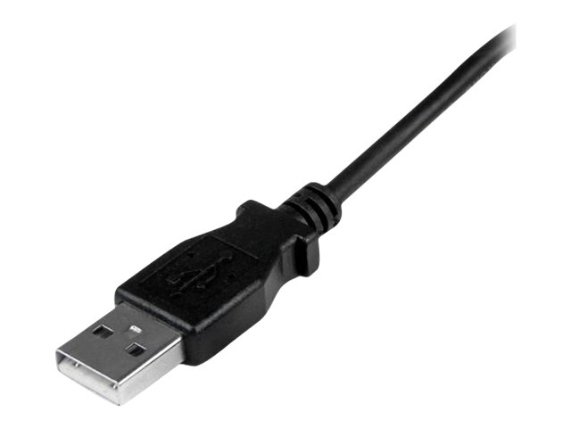 Startech 2M Micro Usb Cable Cord - A To Up Angle Micro B - Up Angled Micro Usb Cable - 1X Usb A (M), 1X Usb Micro B (M) - Black (Usbaub2mu) - Usb-Kab