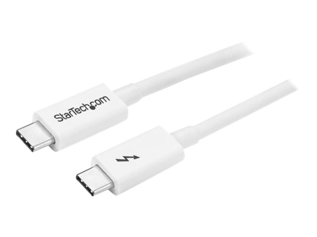 Startech.Com Thunderbolt 3 Kabel - 20Gbit/S - 2M - Weiß - Thunderbolt, Usb Und Displayport Kompatibel, Männlich, Männlich, 2 M, Weiß, Nickel, 20 Gbit