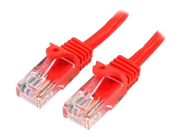 Startech.Com 0,5M Cat5e Ethernet Netzwerkkabel Snagless Mit Rj45 - Rot, 0,5 M, Cat5e, U/Utp (Utp), Rj-45, Rj-45