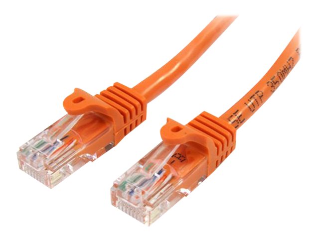 Startech 0.5M Orange Cat5e / Cat 5 Snagless Ethernet Patch Cable 0.5 M - Patchkabel - Rj-45 (Han) Til Rj-45 (Han) - 50 Cm - Utp - Cat 5E - Knastfri,