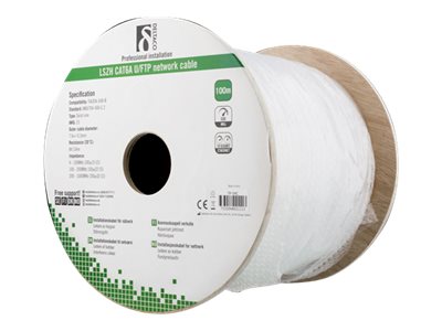 Deltaco - Bulkkabel - 100 M - U/Ftp - Cat 6A - Solid - Hvid - Installationskabel Ikke Til Montering Af Rj45 Stik