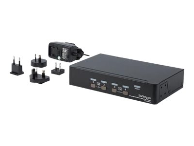 Startech.Com 4 Port Displayport Kvm Switch - 4K 60Hz - Einzelner Dp 4K Bildschirm - Vier Port Uhd Dp 1.2 Usb Kvm Switch Mit Integriertem Usb 2.0 Hub