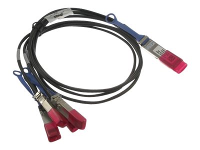 Dell 100Gbe Direct Attach - Breakout-Kabel - Qsfp28 (Stecker) Auf Qsfp28 (Stecker) - 3 M - Dual-Axial - Passiv - Für Poweredge Fc640, R530, R540, R63