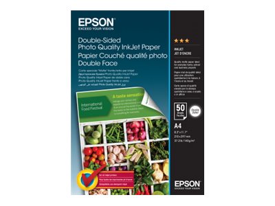 Epson Double-Sided Photo Quality Inkjet Paper - A4 - 50 Sheets, Tintenstrahldrucker, A4 (210X297 Mm), Matt, 50 Blätter, 140 G/M², 220 Mm