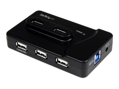 Startech.Com 6 Port Usb 3.0 / 2.0 Hub Mit 2A Ladeanschluss - 2X Usb 3.0 Und 4X Usb 2.0, Usb 3.2 Gen 1 (3.1 Gen 1) Type-B, Usb 3.2 Gen 1 (3.1 Gen 1) T