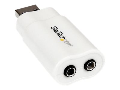 Startech.Com Usb Audio Adapter - Externe Usb Soundkarte - Weiß, Usb