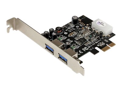 Startech 2 Port Pci Express (Pcie) Superspeed Usb 3.0 Card Adapter With Uasp - Lp4 Power - Dual Port Usb 3 Pcie Controller (Pexusb3s25) - Usb-Adapter