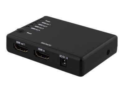 Deltaco Hdmi-7051 - Video-/Audiosplitter - 4 X Hdmi - Tischgerät