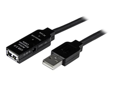Startech.Com 10M Aktives Usb 2.0 Verlängerungskabel - St/Bu, 10 M, Usb A, Usb A, Usb 2.0, Männlich/Weiblich, Schwarz