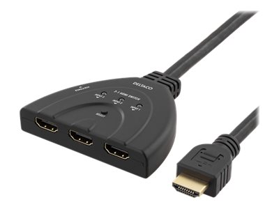 Deltaco Hdmi-7044 - Video-/Audio-Umschalter - 3 X Hdmi - Desktop