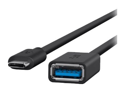 Belkin 3.0 Usb-C Zu Usb-A Adapter - Usb-Adapter - 24 Pin Usb-C (Han) Omvendelig Til Usb Typ A (Han) - Usb 3.0 - 3 A - Sort
