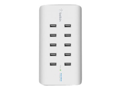 Belkin ROCKSTAR - Laddningsstation - 120 Watt - 10 utdatakontakter (10 x 4-stifts USB typ A) | Tele & GPS - Batteri & Laddare - Laddare | GameStuff