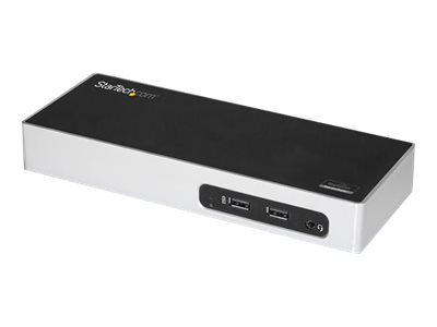 Startech.Com Dual Monitor Usb 3.0 Docking Station - Notebook Dockingstation Mit Hdmi- Und Dvi/Vga Video - 6 Port Usb 3.1 Gen 1 5Gbit/S Multimedia-Hub