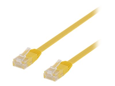 Deltaco - Patchkabel - Rj-45 (Stecker) Auf Rj-45 (Stecker) - 1,5 M - Utp - Cat 6 - Flach - Gelb