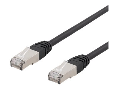Deltaco - Patchkabel - Rj-45 (Stecker) Auf Rj-45 (Stecker) - 1 M - Sftp - Cat 6 - Geformt, Innen/Außen - Schwarz