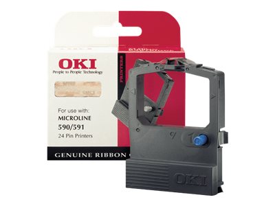 Oki - Sort - Print-Bånd - For Microline 590, 590 Elite, 591, 591 Elite