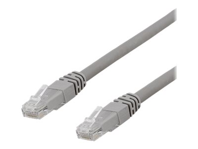 Deltaco - Patchkabel - Rj-45 (Han) Bis Rj-45 (Han) - 25 M - Utp - Cat 6A - Halogenfri, Formet - Grå