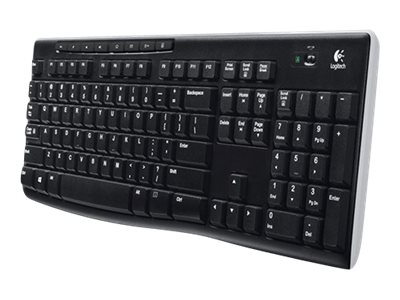 Logitech K270, Volle Größe (100%), Kabellos, Rf Wireless, Qwerty, Schwarz