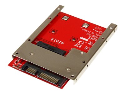 Startech.Com Msata Ssd Auf 2,5 Zoll Sata Adapter / Konverter, Sata, Msata, Schwarz, Rot, Silber, Ce, Fcc, 6 Gbit/S, -40 - 85 °C
